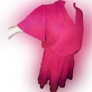 Elegant Pink Midi Dress